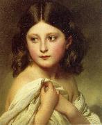 Franz Xaver Winterhalter A Young Girl called Princess Charlotte oil painting on canvas